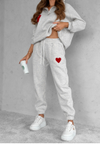 Sweat Set Sweatshirt i Hose Brave Heart Grau Melange