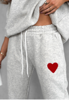 Sweat Set Sweatshirt i Hose Brave Heart Grau Melange