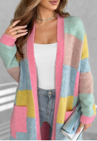 Długi Cardigan Cocomore Sunrise Sky różowo-Blau