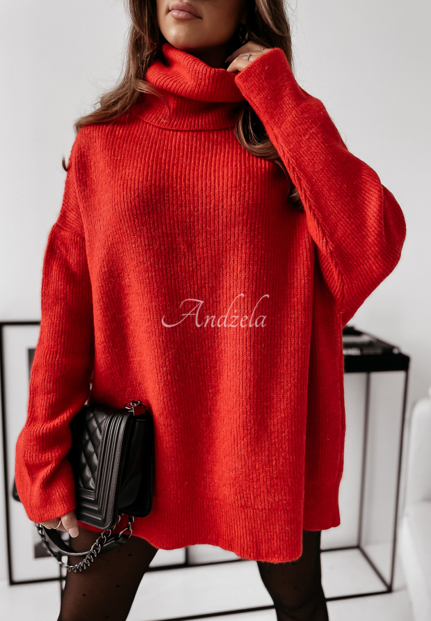 Rollkragenpullover Mavi Rot