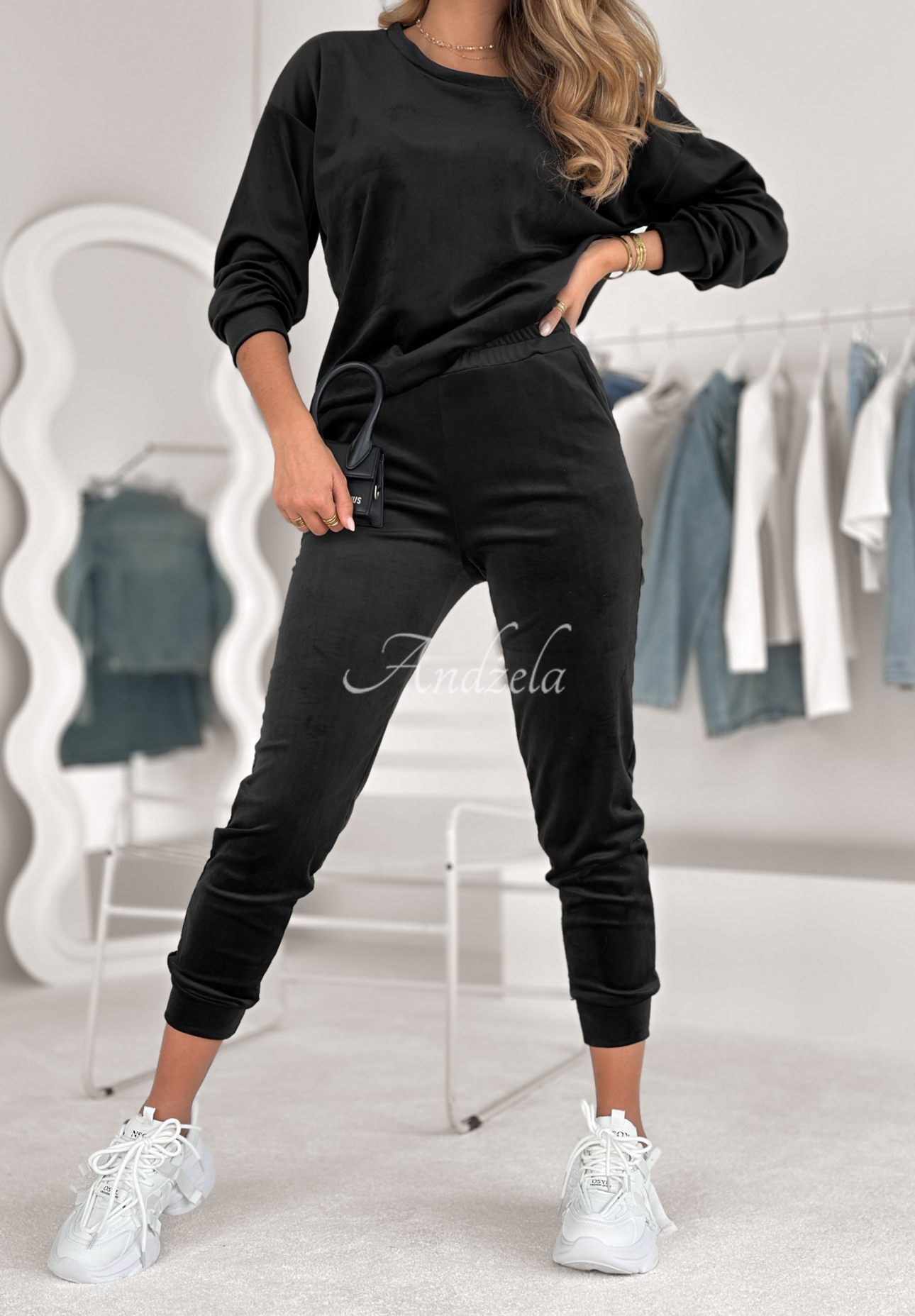 Allesi velour set black