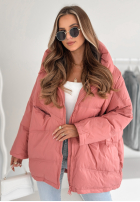 Puchowa Jacke z kapturem Coldest Of Times Puderrosa