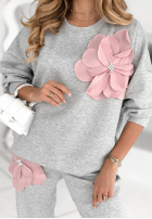 Sweat Set z kwiatami Floral Symphony Grau