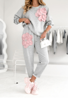 Sweat Set z kwiatami Floral Symphony Grau