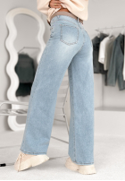 Hose Jeans straight I Met You Hellblau