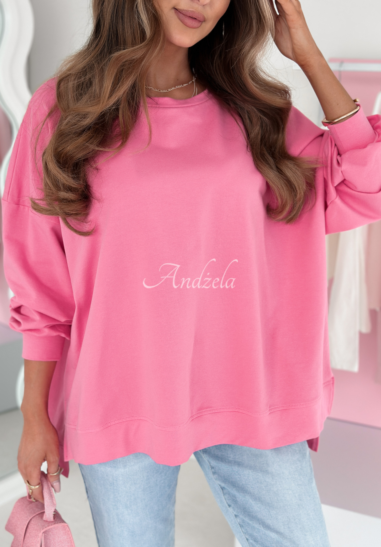 Not The Same oversize sweatshirt pink