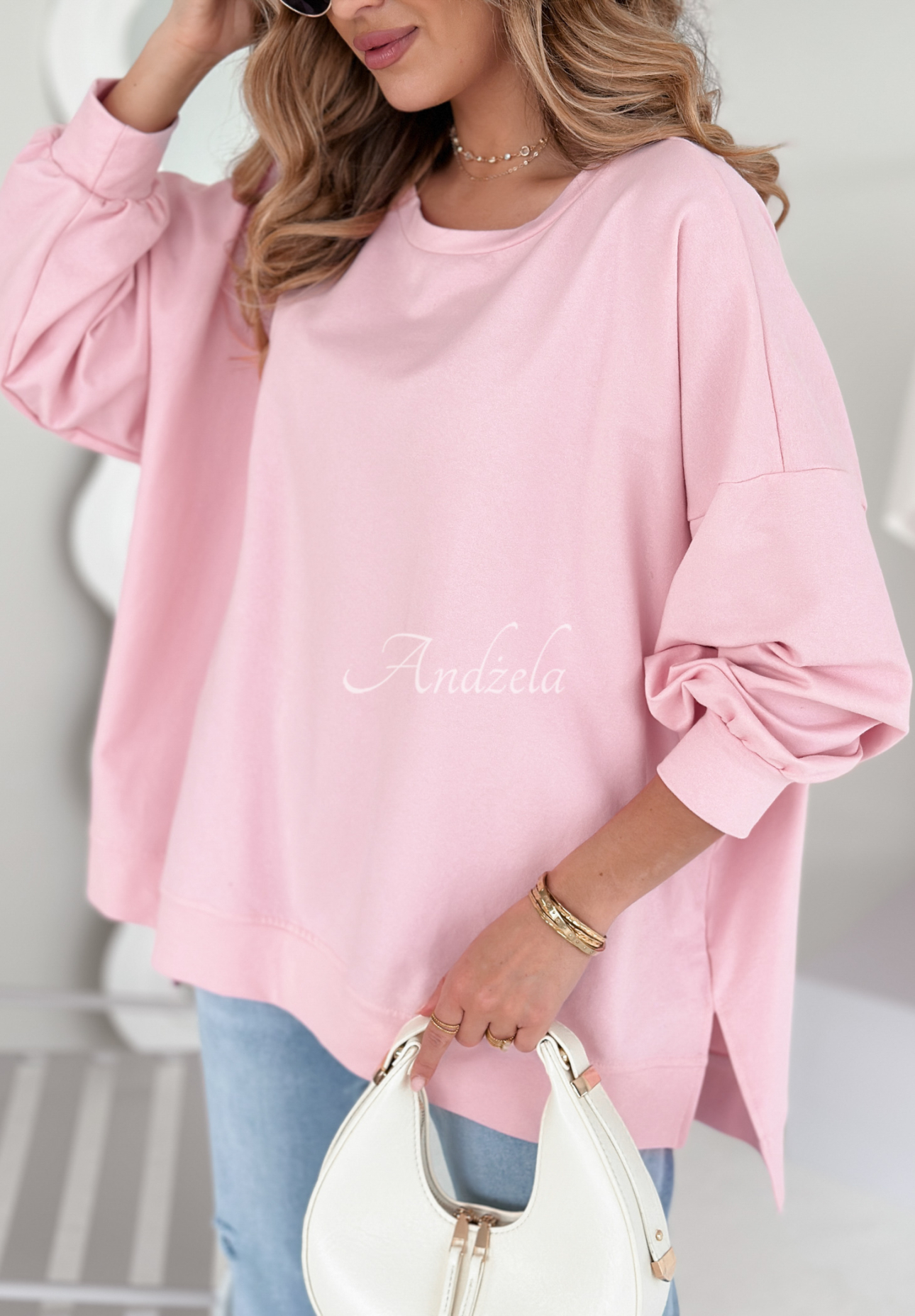 Not The Same oversize sweatshirt powder pink