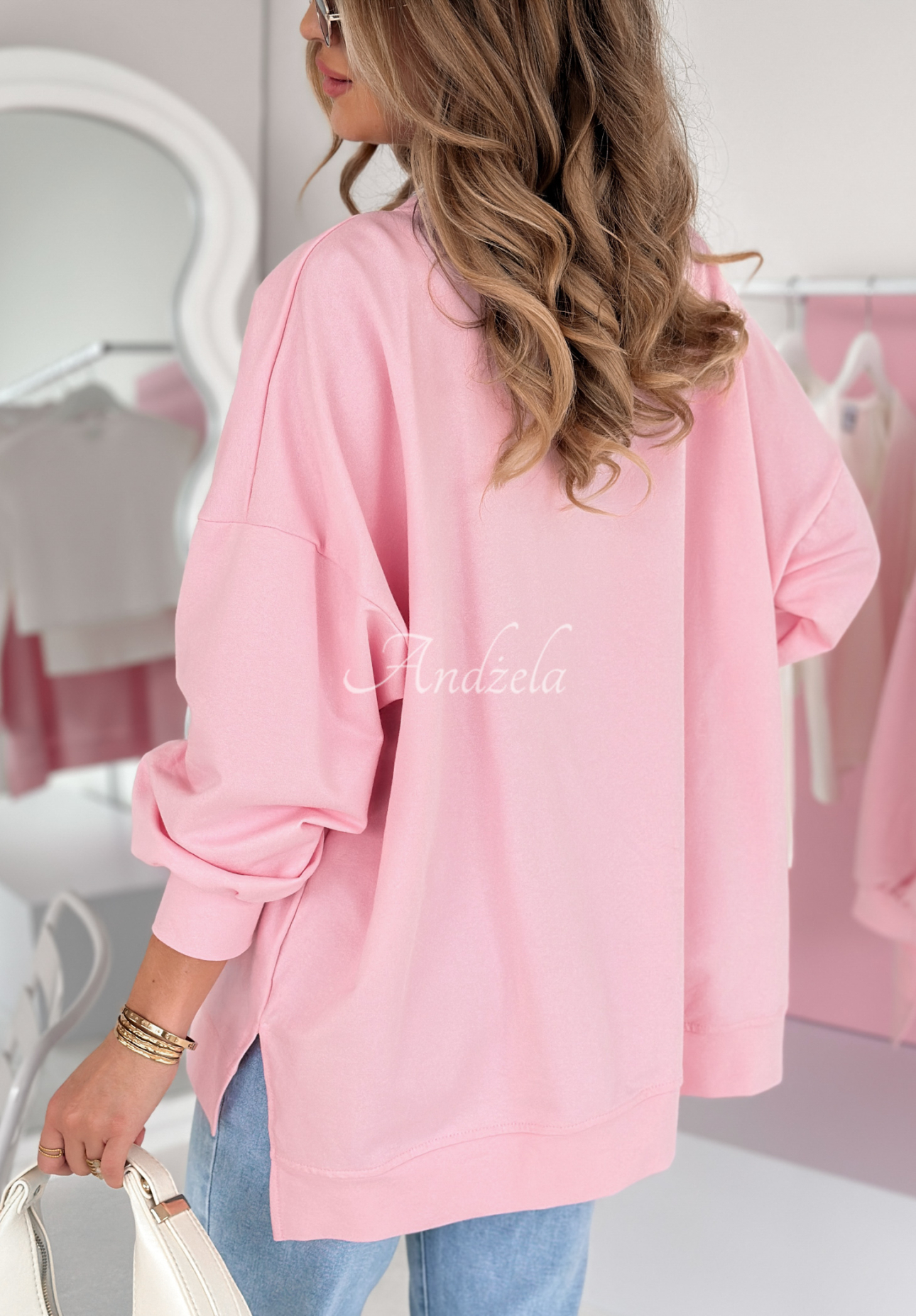 Not The Same oversize sweatshirt powder pink