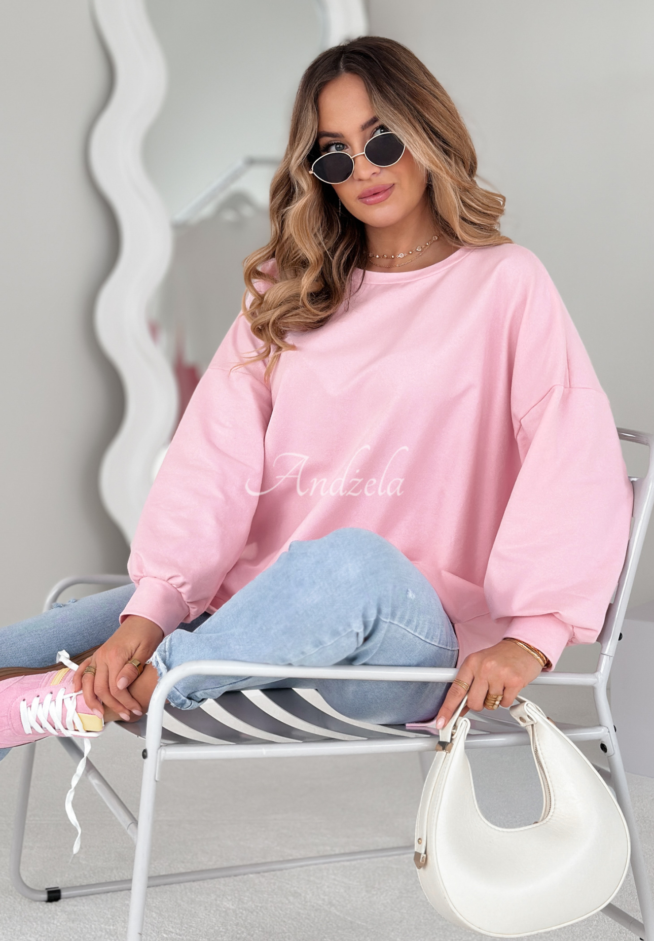 Not The Same oversize sweatshirt powder pink