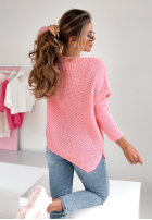 Pullover oversize z aplikacją Mice Style Rosa