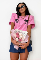 T-Shirt z kokardkami La Milla Two Little Bows Rosa