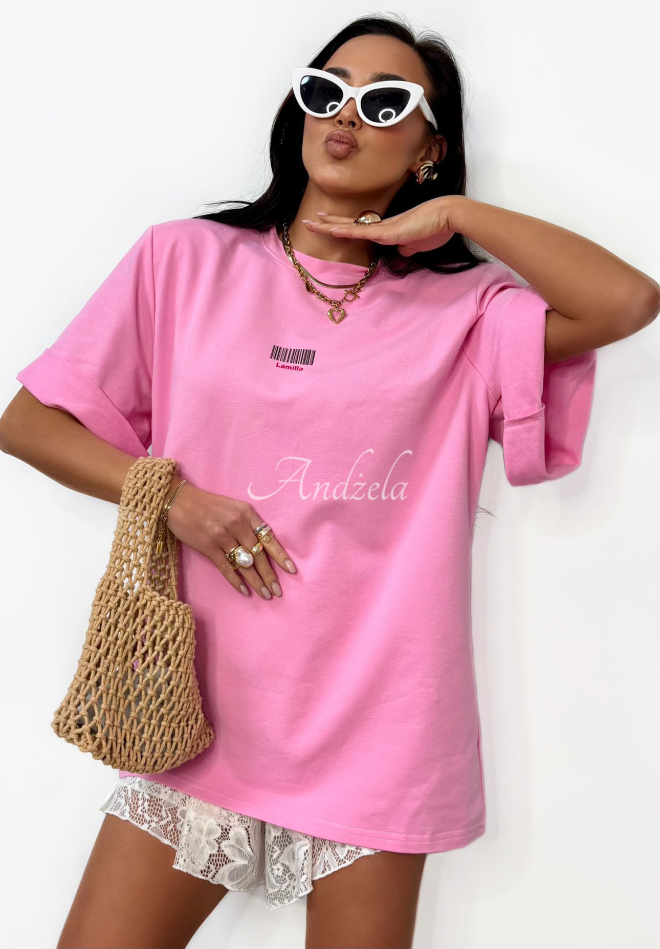 T-Shirt mit Aufdruck La Milla Est 2020 Rosa