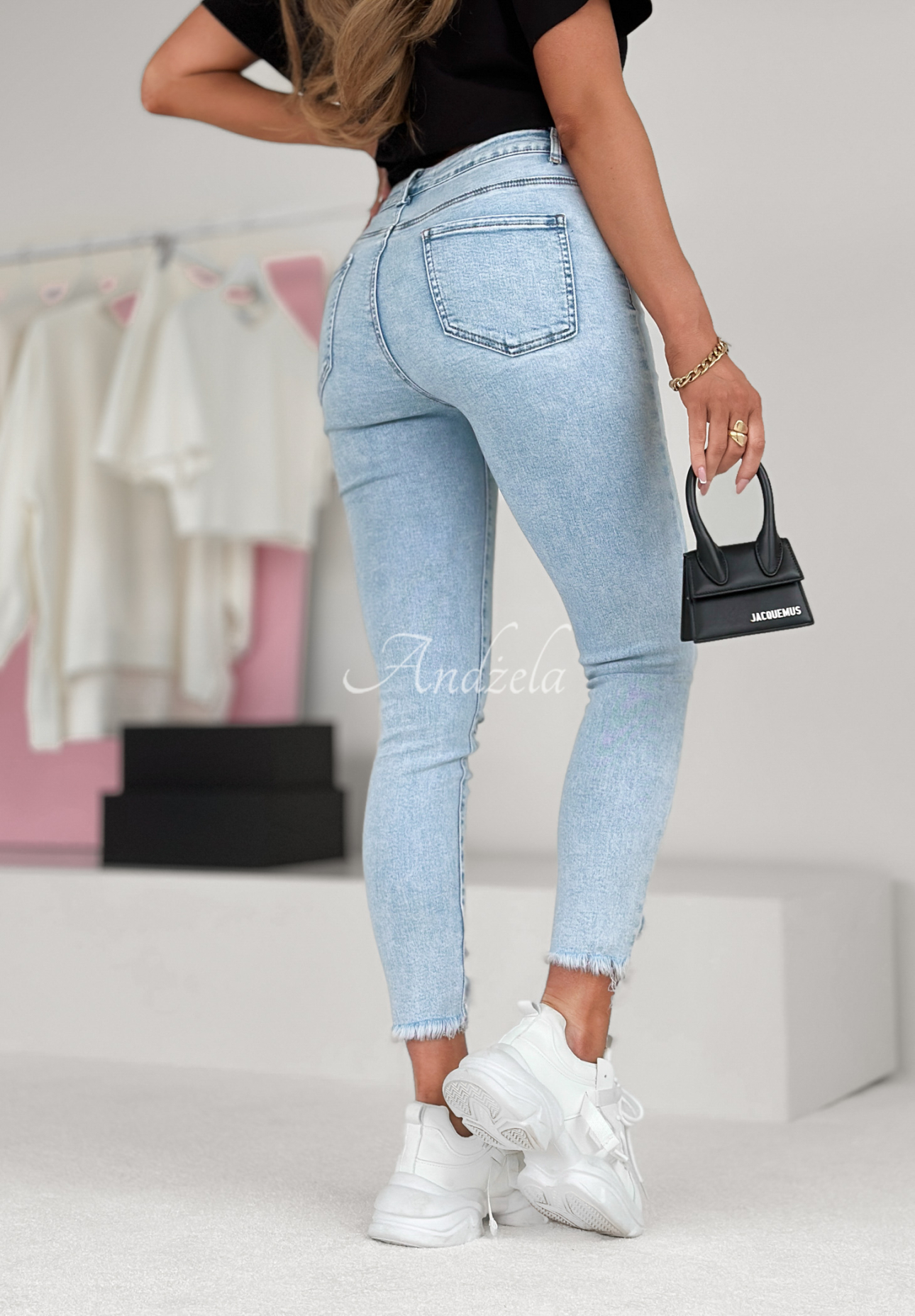 Bedruckte Jeans Come Alive Hellblau