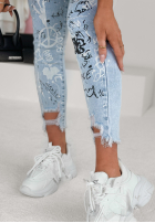 Hose Jeans z nadrukami Come Alive Hellblau