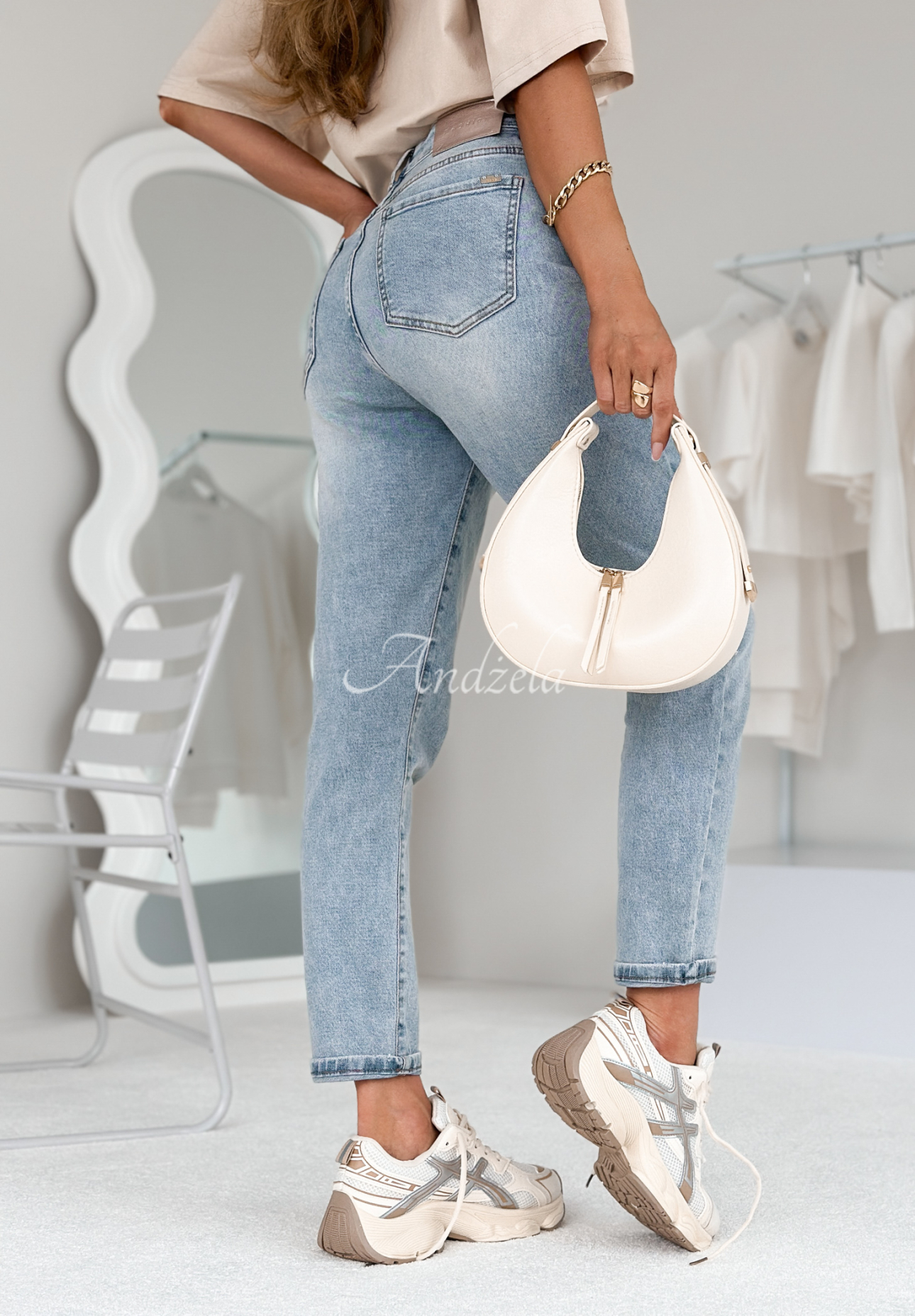 Jeanshose loose fit She Walks By Hellblau