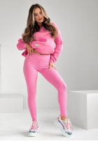 Prążkowane Leggings Siempre in pink