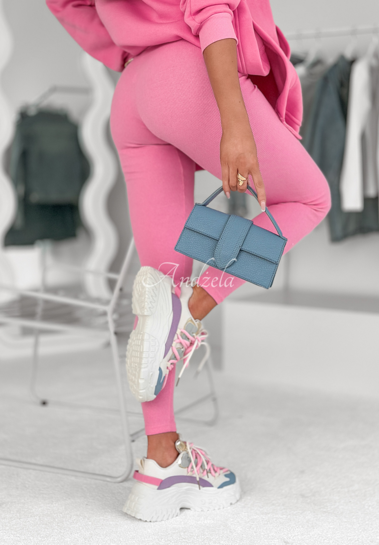 Siempre ribbed leggings pink