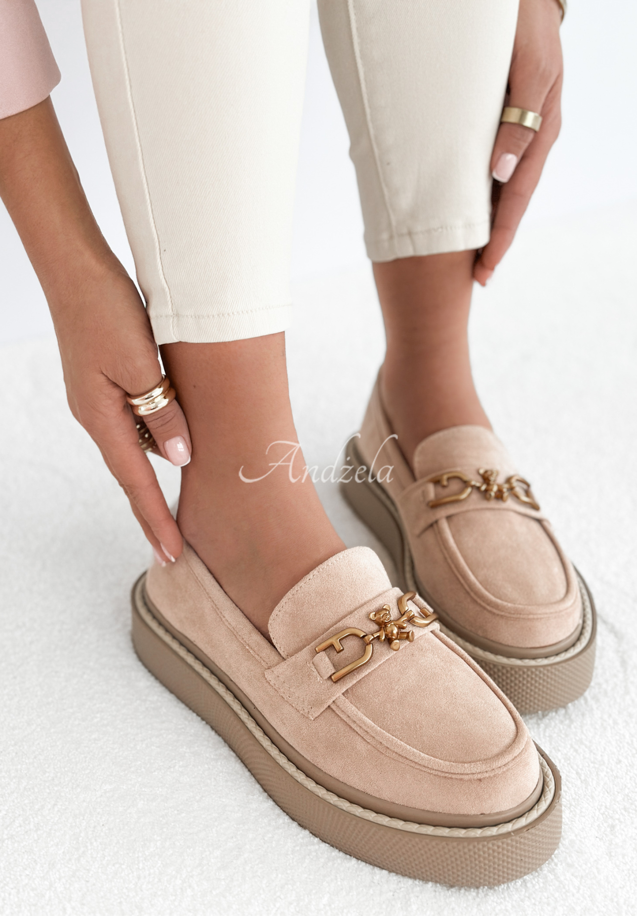 Loafer aus Wildleder We Were Friends Beige