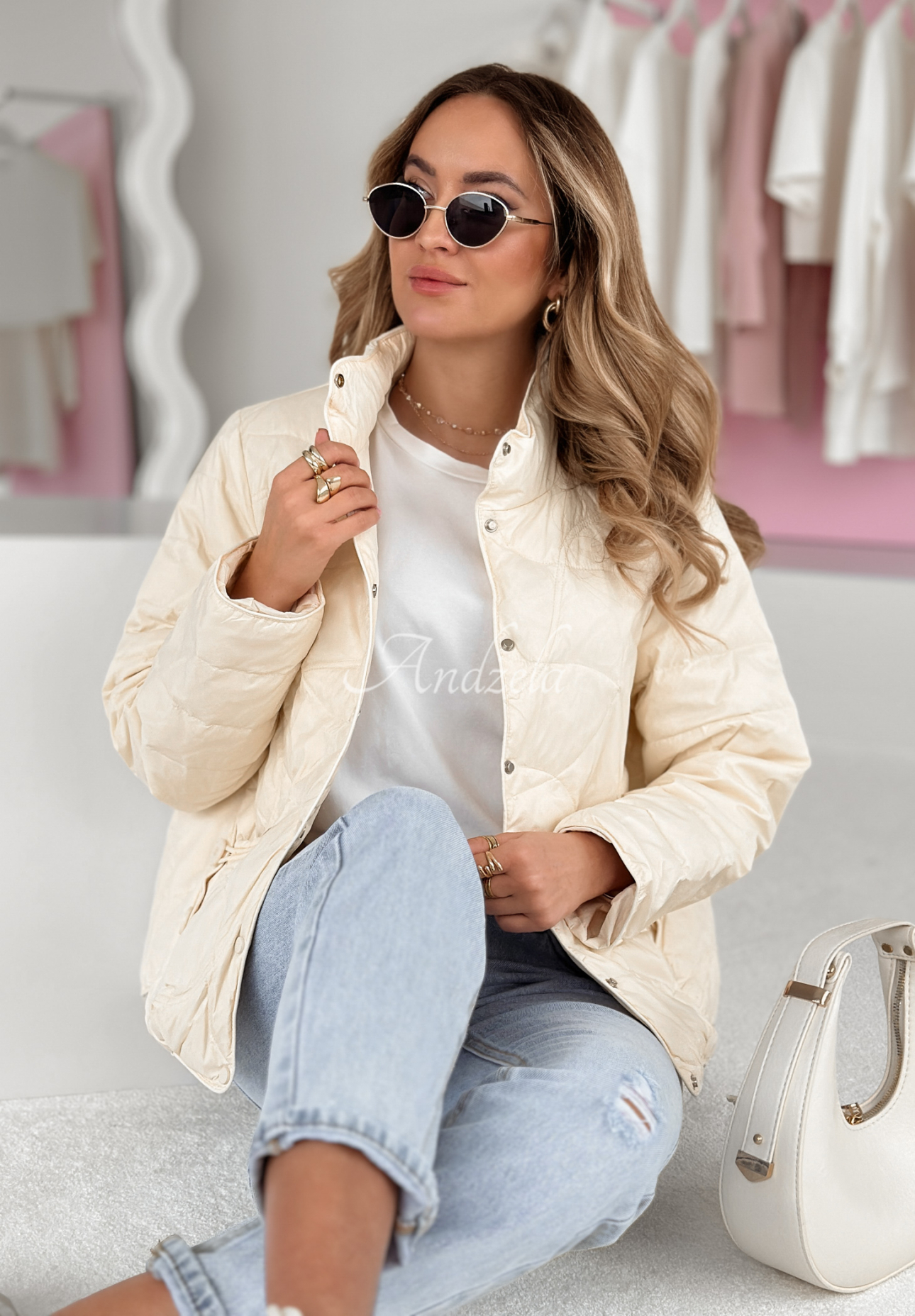 Already Gone ecru down jacket