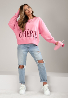 Sweatshirt oversize z nadrukiem Cherie Rosa