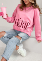 Sweatshirt oversize z nadrukiem Cherie Rosa