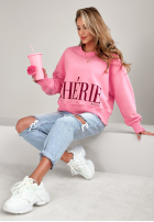 Sweatshirt oversize z nadrukiem Cherie Rosa