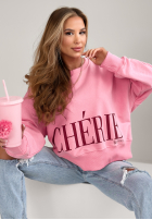 Sweatshirt oversize z nadrukiem Cherie Rosa