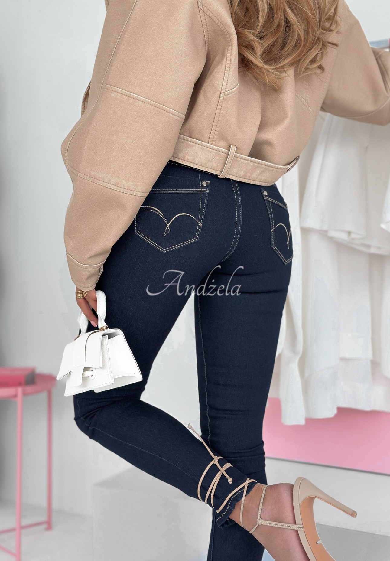 Double Espresso denim skinny pants navy blue