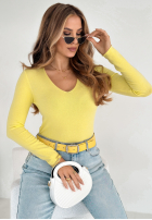 Lekki sweter Selavi limonkowy