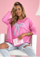 Sweatshirt oversize z kokardką Dear To Me Rosa