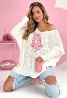 Asymetryczny Pullover Dr Love Ecru