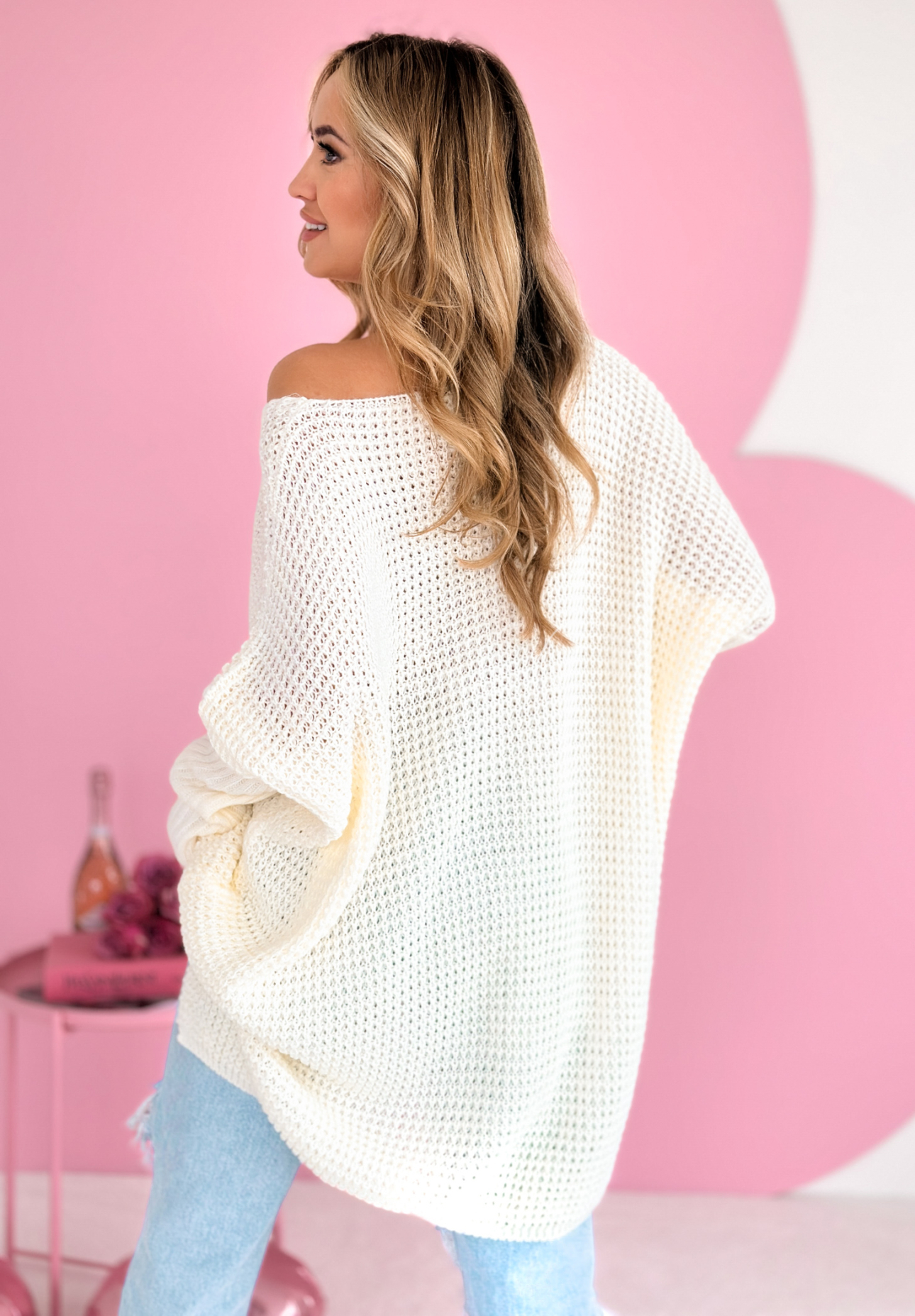 Asymmetrischer Pullover Dr Love Ecru