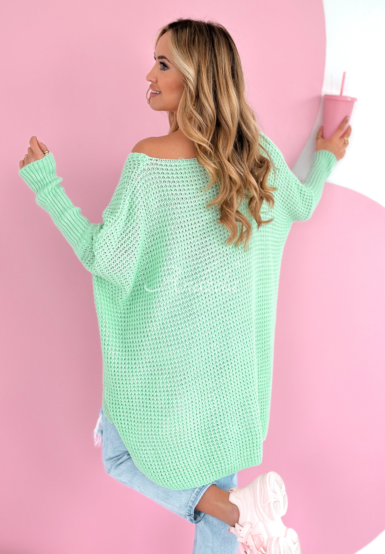 Asymmetrischer Pullover Dr Love Mintgrün