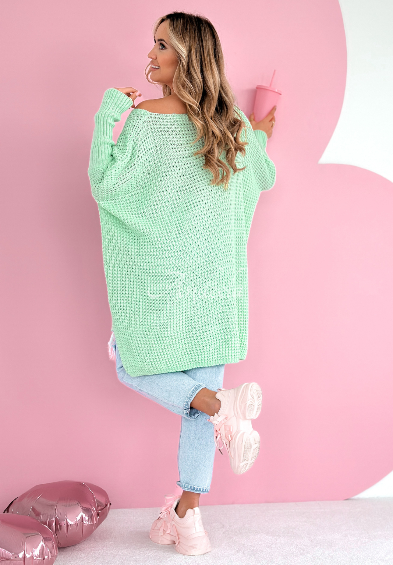 Asymmetrischer Pullover Dr Love Mintgrün