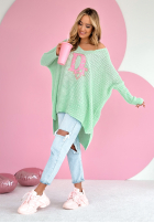 Asymetryczny Pullover Dr Love Mintgrün