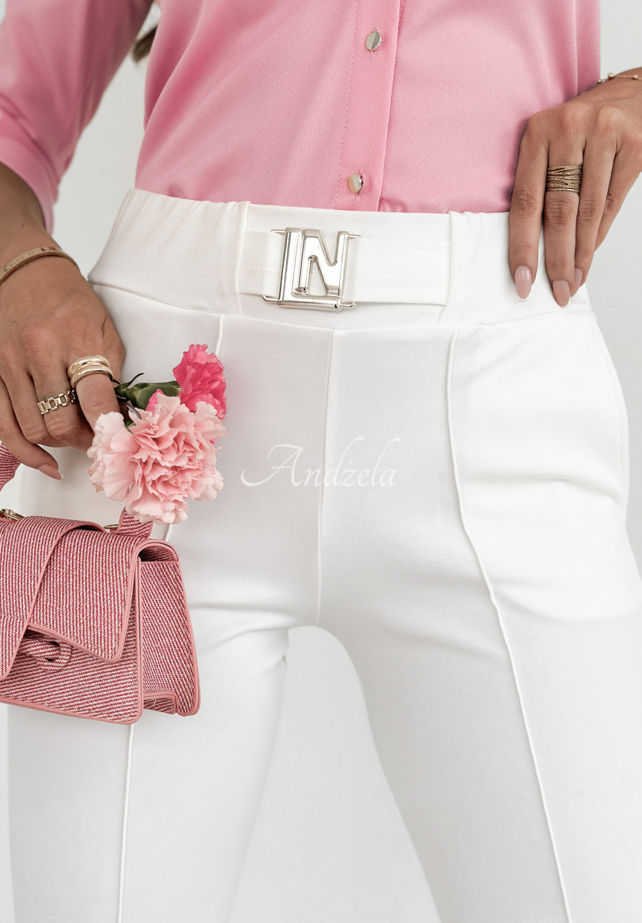 Every Day Count ecru fabric pants