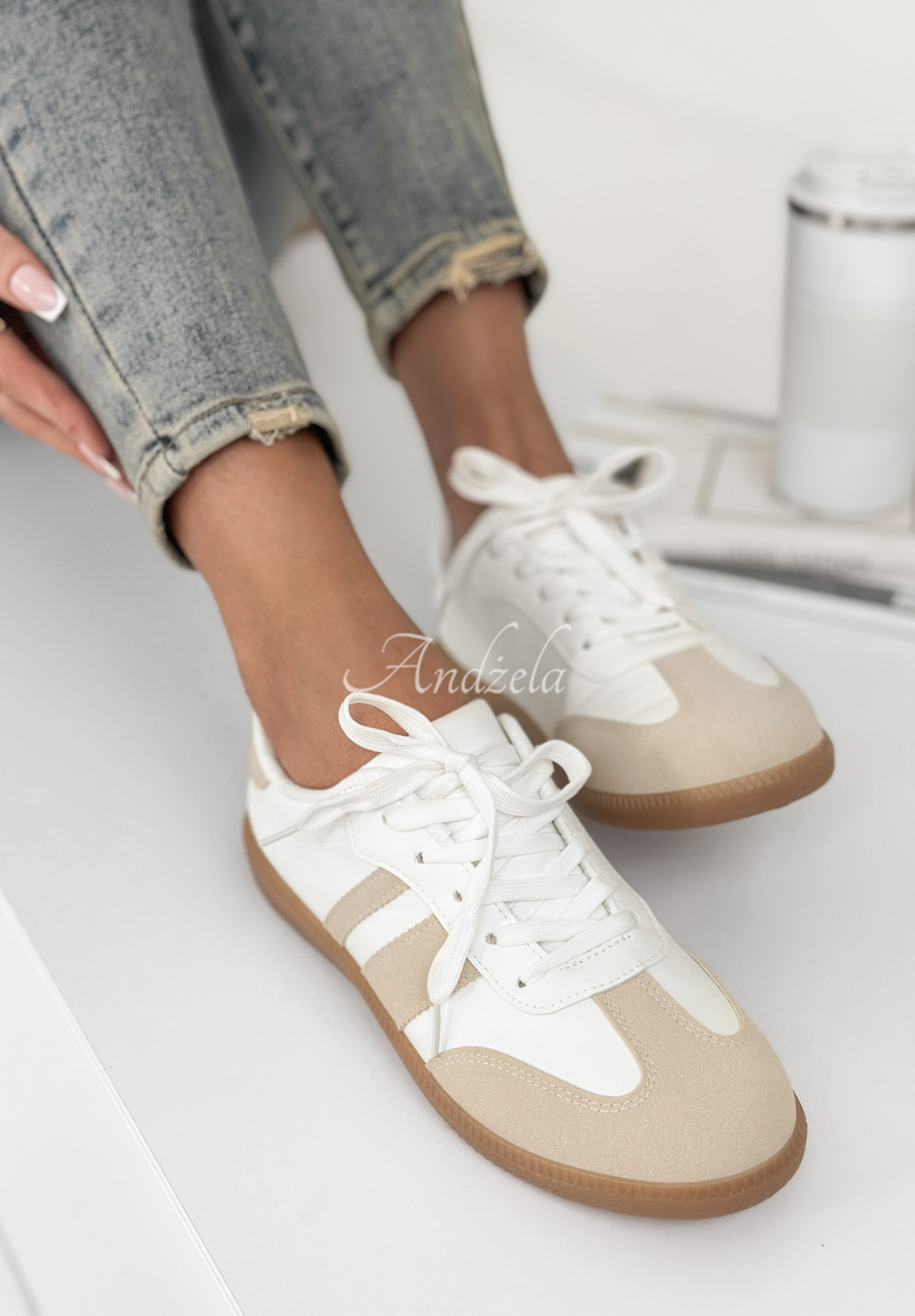 Sneaker Go Get It weiß-Beige