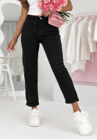 Hose Jeans mom fit z paskiem Key Components Schwarz