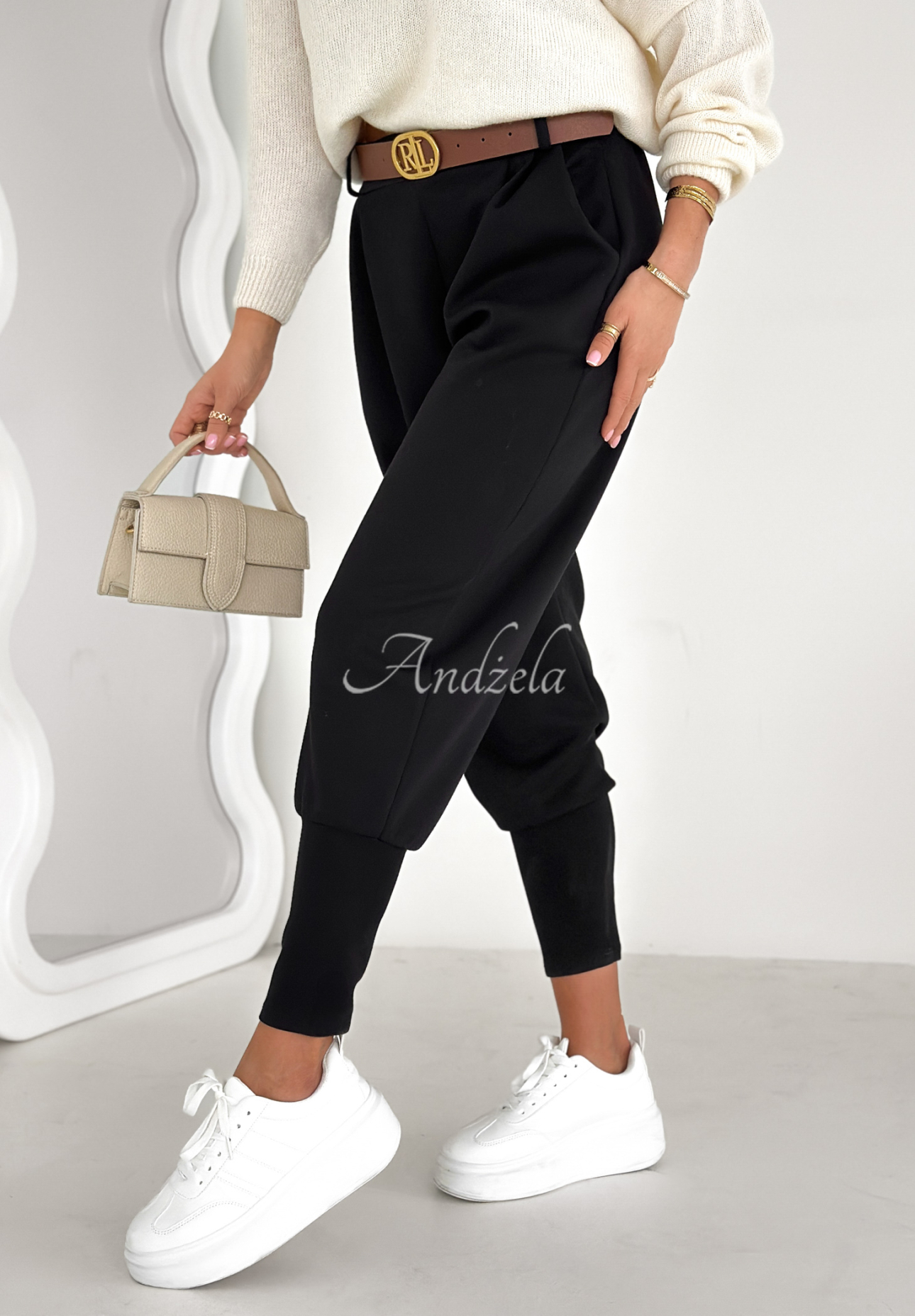 Fabric butter pants The First Try black