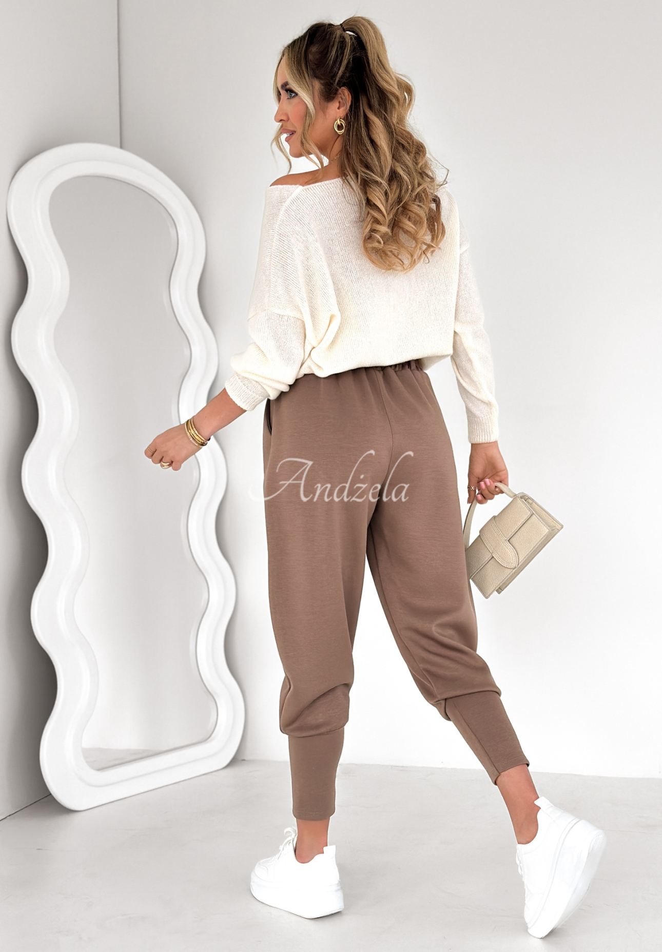 The First Try mocha fabric butter pants