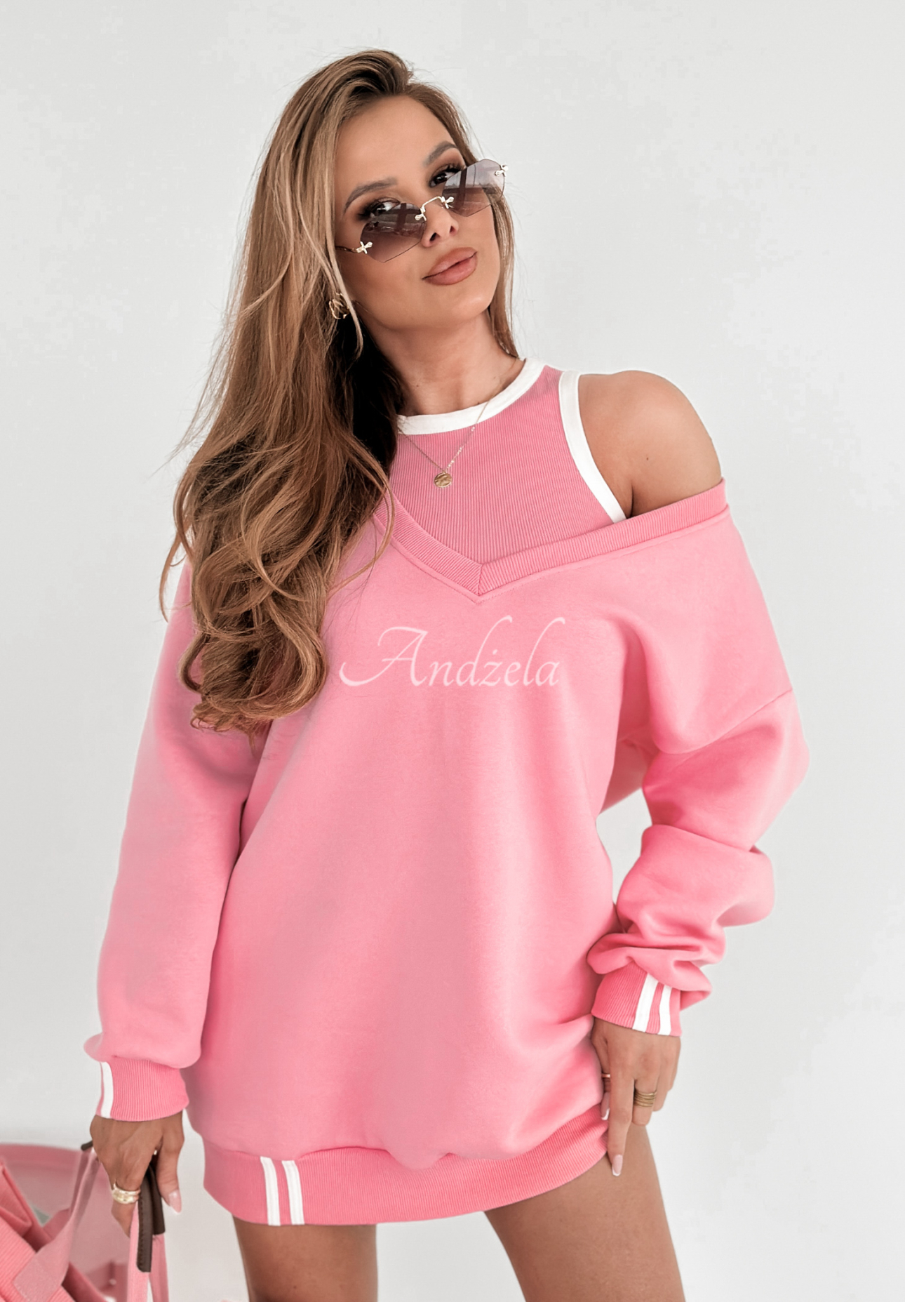 Set aus Bluse, Kleid und Top Don't Make Sense Rosa