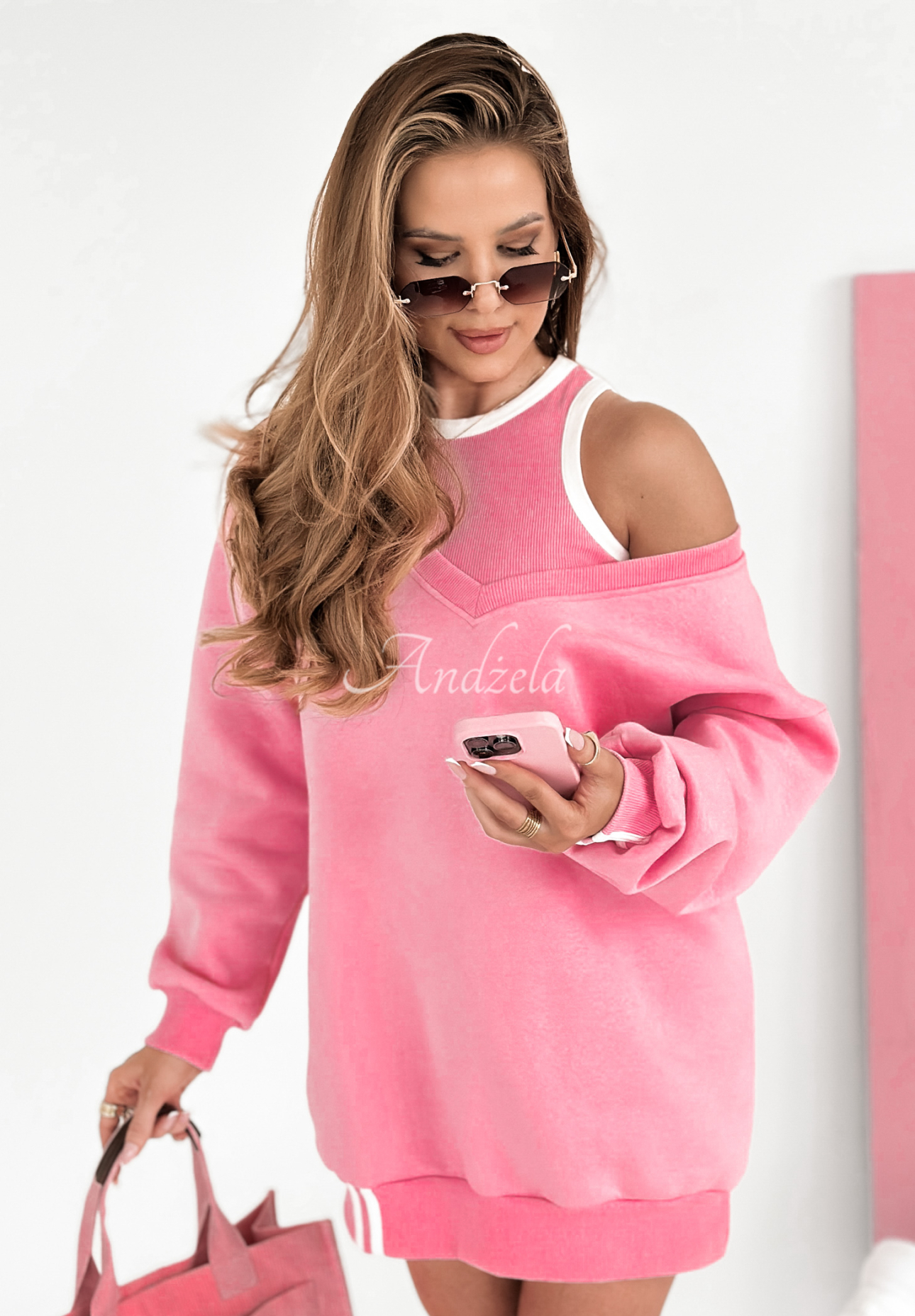 Set aus Bluse, Kleid und Top Don&#039;t Make Sense Rosa