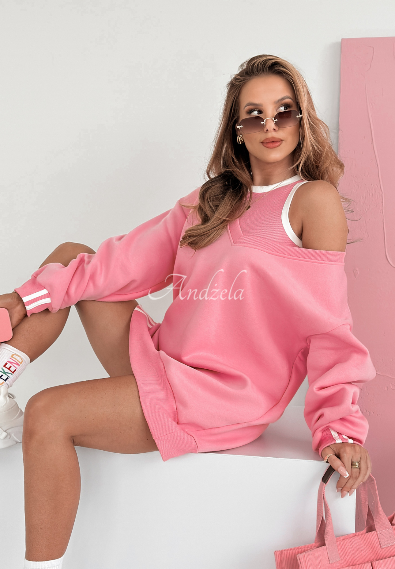 Set aus Bluse, Kleid und Top Don&#039;t Make Sense Rosa