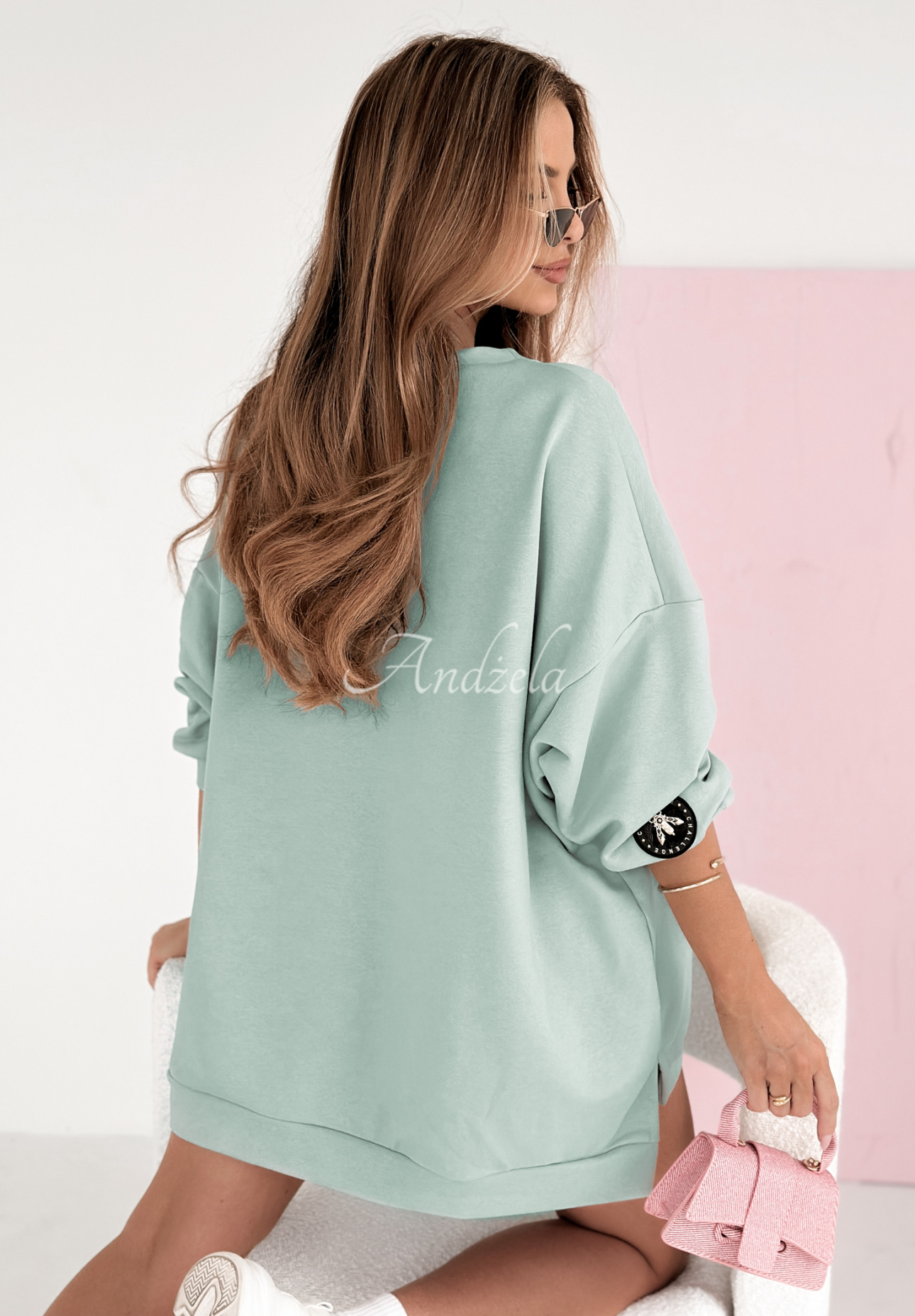 Oversize Sweatshirt Active Queens Salbei