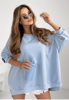 Bluza oversize Active Queens morska
