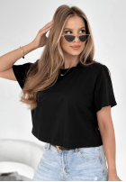 Krótki T-shirt Hey Darling czarny