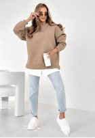 Sweatshirt oversize One Step Ahead Mokkafarben