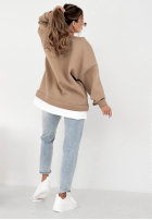 Sweatshirt oversize One Step Ahead Mokkafarben