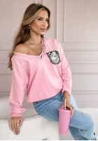 Bluse longsleeve z kieszonką Tell Me Why Rosa