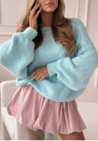 Sweter oversize Amari błękitny